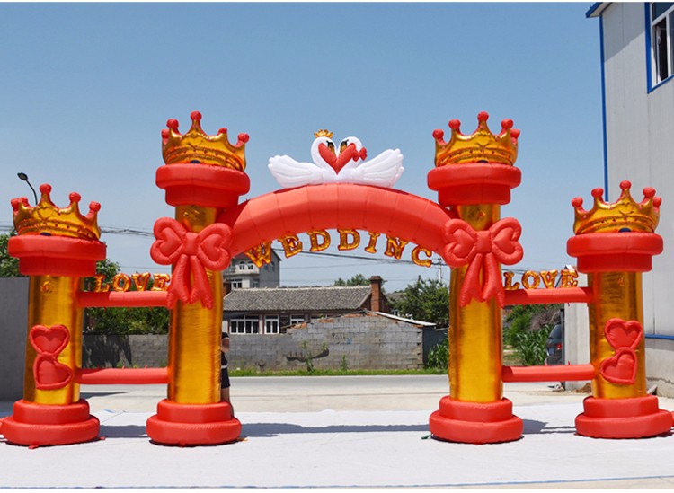 新竹镇红色婚庆气模拱门
